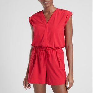 Athleta Sutton Red Romper